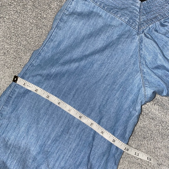 Madewell Denim Top Blouse in Small Blue - Picture 7 of 8